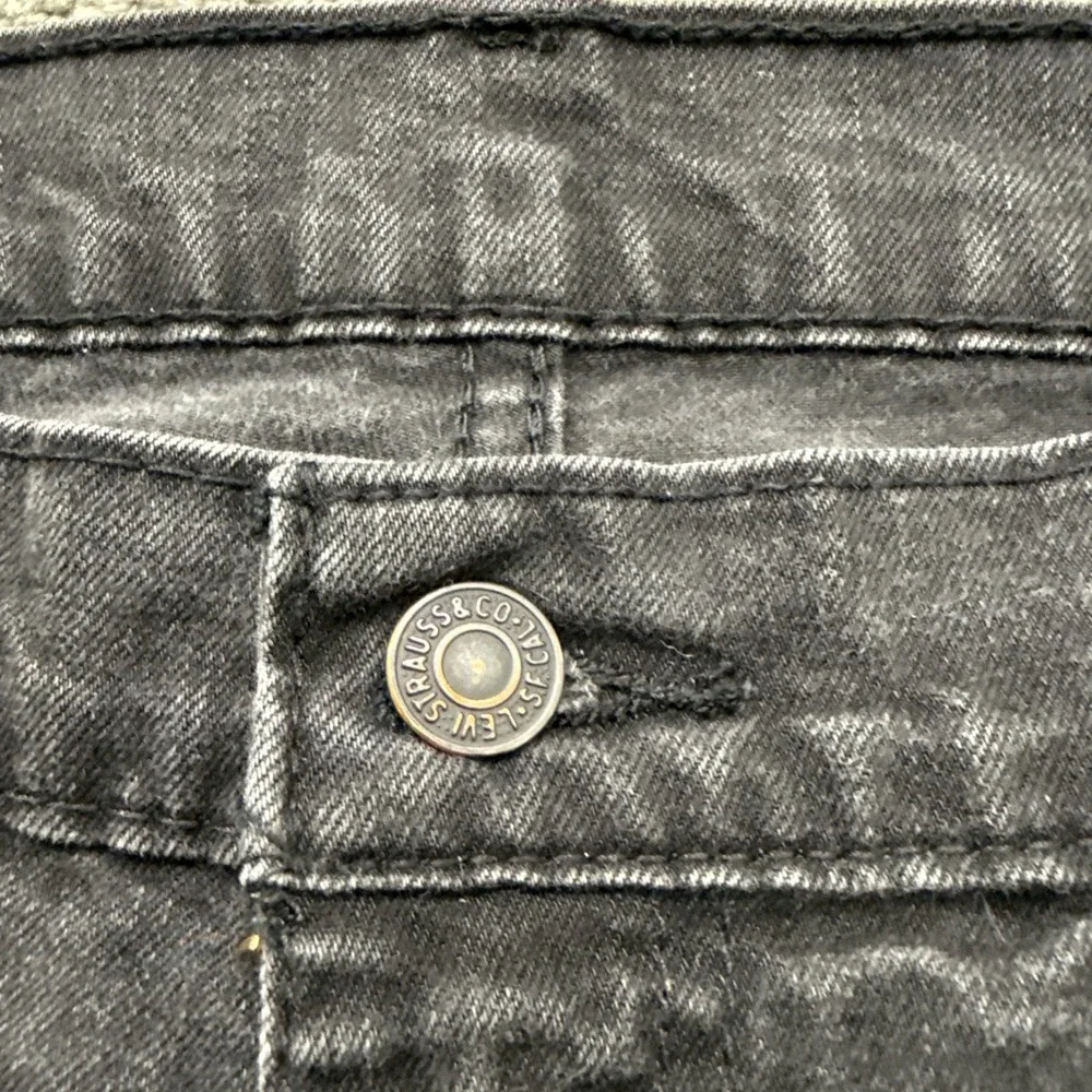 Levis 512 Mens Jeans 38x30 Straight Leg Black Denim Soft Stretch Pants